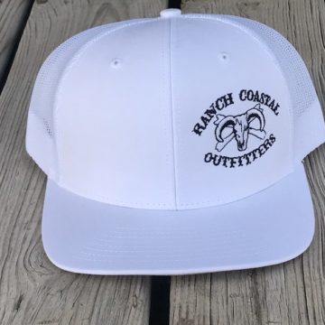white & white jr bull cap